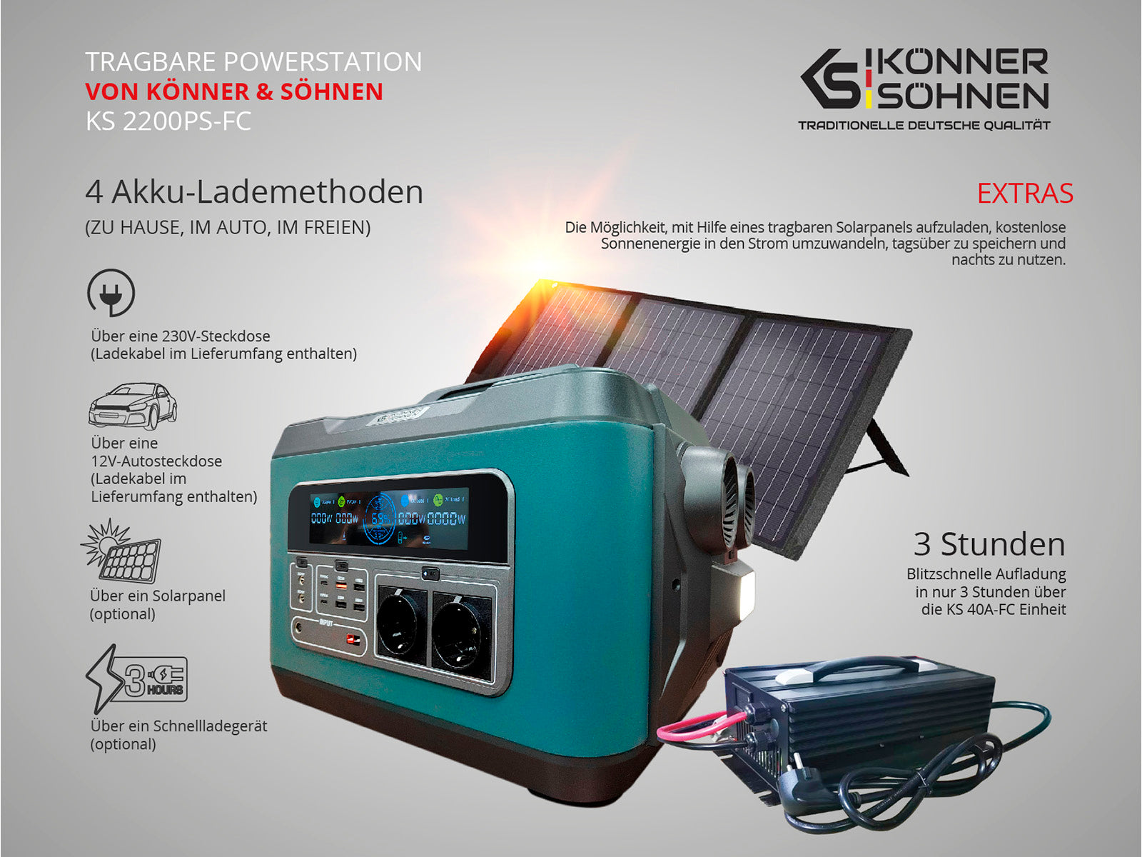 Portable power station KS 2200PS-FC