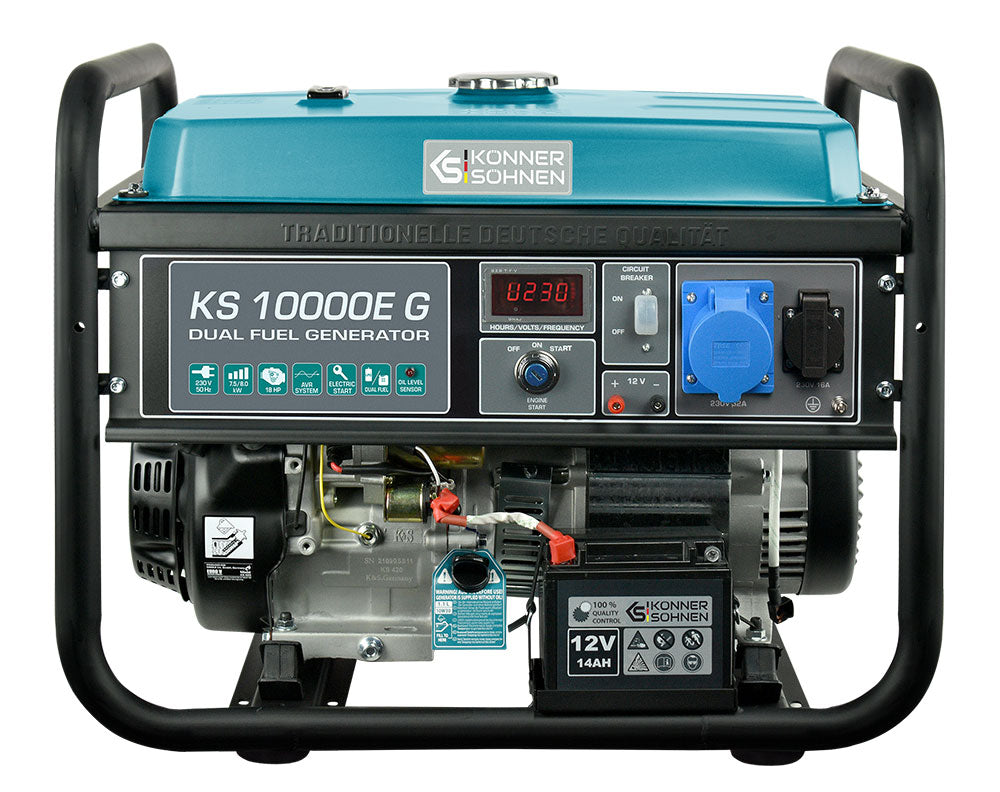LPG/Gasoline Generator "Könner & Söhnen" KS 10000E G (ID 1320)